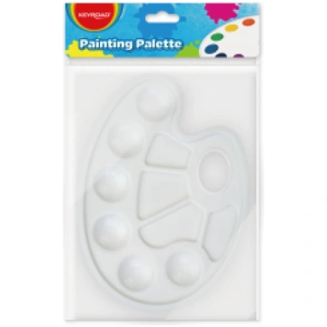 Krāsu palete Keyroad, ovāla, plastmasas, balta JS7