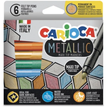 Filca pildspalvas CARIOCA Metallic MaxiMarkers Box