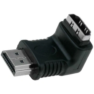 Adapter; HDMI socket,HDMI plug 90° up/down; black 