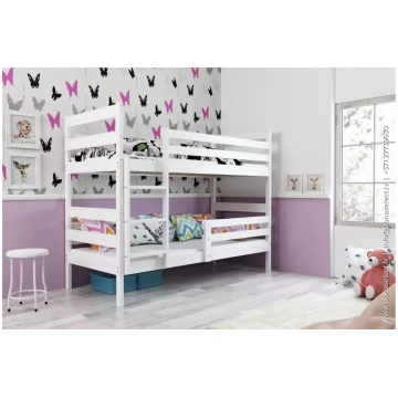 Bērnu gulta Eryk Bunk Basic 90x200 ar stelāžām