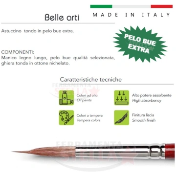 BELLE ARTI - PENNELLO ACQUERELLO per DIPINGERE PRO