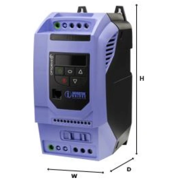 Frekvenču pārveidotājs Optidrive E3, 1.5 KW, 3 PH 