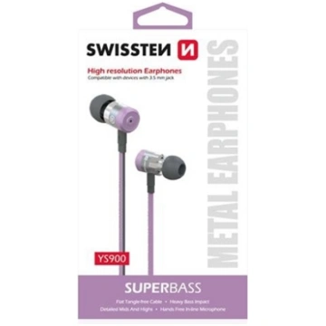 Swissten SuperBass Earbuds Metal YS900 Stereo Head