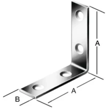 Leņķis krēsla 50x15x2mm balts
