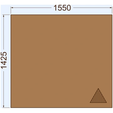 Gofrēta kartona loksne 1550x1425 mm Jenson Iepakoj