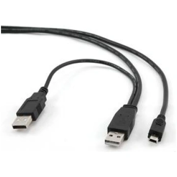 Kabelis Dual USB 2.0 AM/Mini 5PM 1.8m.Cablexpert