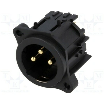 Connector: XLR; socket; male; 6A; 133V; PIN: 3; st