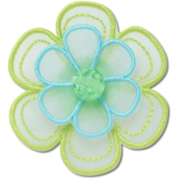 Crocs™ Jibbitz Green Mesh Flower