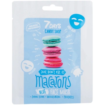 7DAYS CANDY SHOP Zilā auduma sejas maska Makarūni 