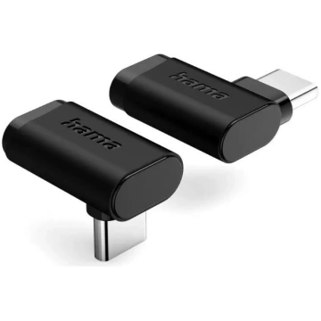Hama 90 degrees C USB-C Angled Adapter melna - Ada