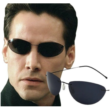 Matrix neo cosplay vīriešu aviator saulesbrilles N