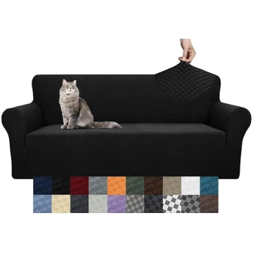 YEMYHOM Jacquard Couch Cover, High Stretch Sofa Co