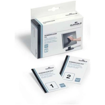 DURABLE Bildschirmreiniger Duo Feucht/Trockentuchs