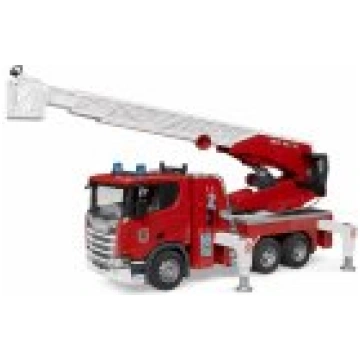 Bruder Scania Super 560R Feuerwehr mit Drehleiter,