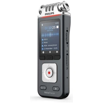 Diktofons Philips DVT6115, sudraba krās., 8 GB