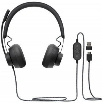 Logitech Zone Wired UC Headset, Dark grey