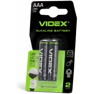 Baterijas VIDEX LR03/AAA 2 gab