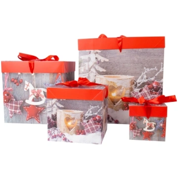 Gift box XMAS GIFT-4, 30x30x30cm, mix 87834