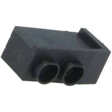LED housing; 3mm; polyamide; angular; black; UL94V