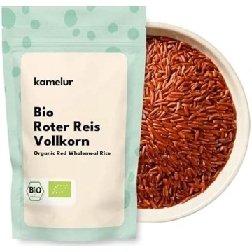 Kamelur bioloģiskie sarkanie pilngraudu rīsi (1 kg