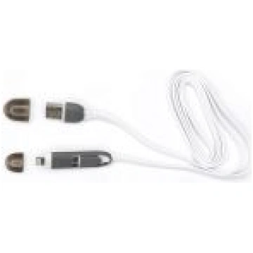 Sbox 2IN1W USB->Micro USB+IPH.5 M / M 1M white Gal