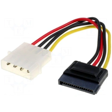 Transition: adapter | SATA plug,Molex male | 0.15m