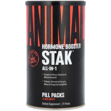 Animal, Stak, Hormone Booster, All-In-1 Pill Packs