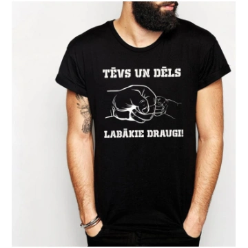 Tēvs un dēls labākie draugi - vīriešu T-krekls