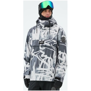 Dope Blizzard Ski Jacket Men Scribble Black