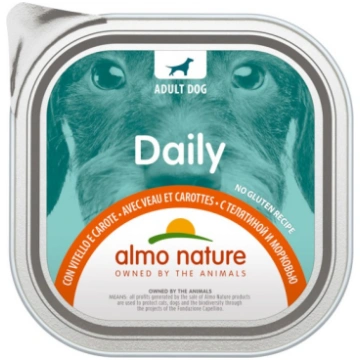 Almo Nature Daily Dog Veal & Carrots konservi suņi