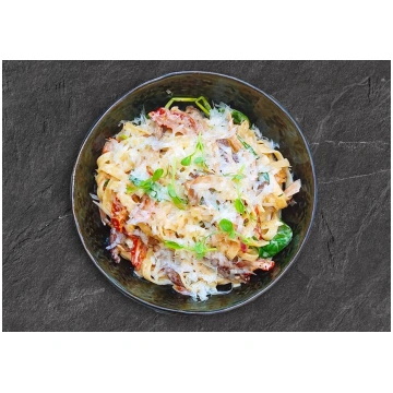 Pasta tagliatelle ar liellopa fileju