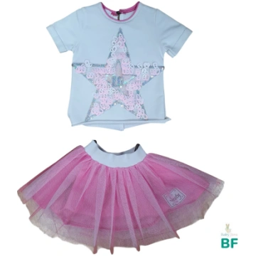 Komplekts meitenem t-krekls un svārki "Sweety" - 8