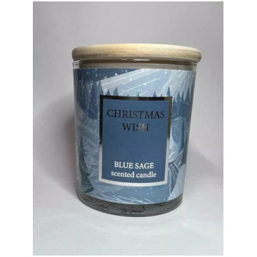Aromasvece Baltic Candles Blue Sage stikla traukā,