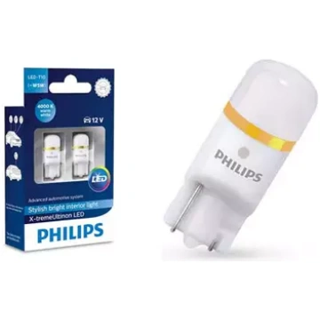 LED spuldžu pāris PHILIPS T10 4000K
