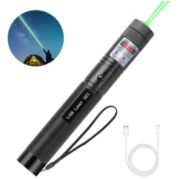 Lāzers ar USB uzlādi, zaļš Nav norādīts