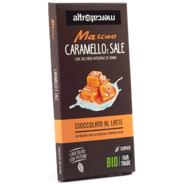 cioccolato al latte caramello e sale bio 100g