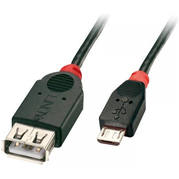 USB OTG kabelis Lindy 1m USB 2.0 Type Micro-B uz A