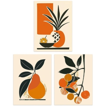 Wee Blue Coo 3 izdruku komplekts Summer Fruit Boho