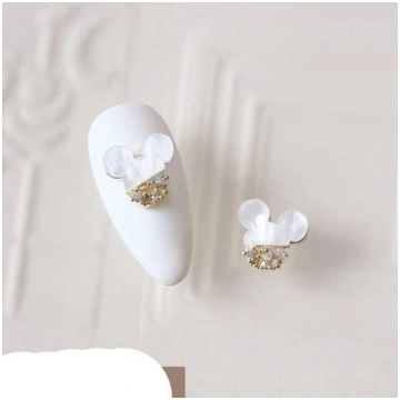 G917 3D Butterfly Love Flower Alloy Nail Art Zirco