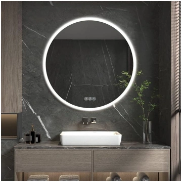 furduzz Dimmable apaļš LED vannas istabas spogulis