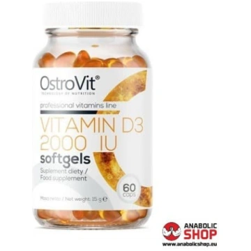 OstroVit Vitamin D3 2000 IU Vitamīns D3 60 kapsula