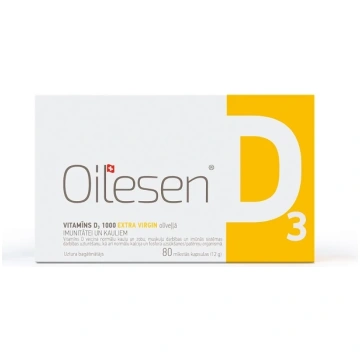 Oilesen Vit D3 1000 IU, 80 kapsulas