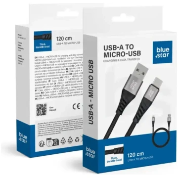 Blue Star USB-A uz Micro-USB 2A pīts kabelis 1,2 m