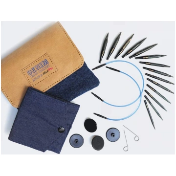 DENIM Indigo Wood MINI /5cm īso maināmo apļa adāma