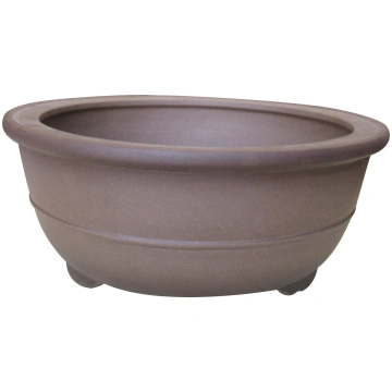 14" Flared Belted Round Semi-Cascade Unglazed Bons