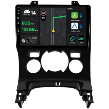 [6G + 128G] IPS 9 collu Android 14 auto radio Peug