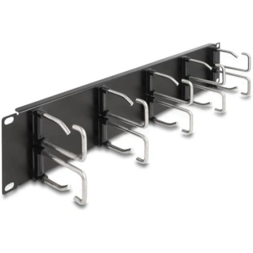 Delock 19″ Cable Management Routing Panel with 10 