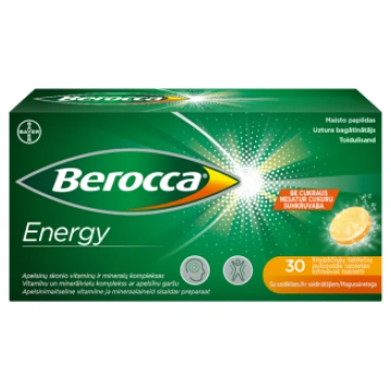 BEROCCA ENERGY vitamīnu un minerālvielu komplekss,