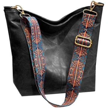 HAIWILL Sieviešu liela Crossbody Bag ar plašu siks