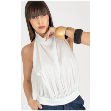 Top All'Americana Bianco LIVIANA CONTI